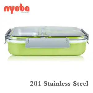 Image of wholesale Homio Tedemei 201 stainless steel insulated 1200 ml outdoor lunch box with lid students 3 compartments food container
