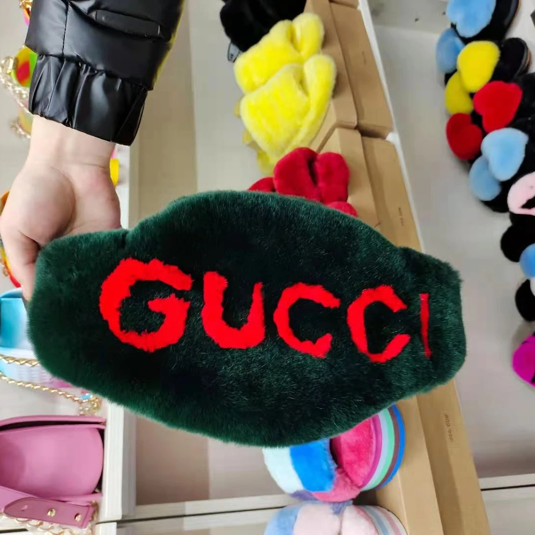 

Fur belt bag women's waist bag color nurse waist bag