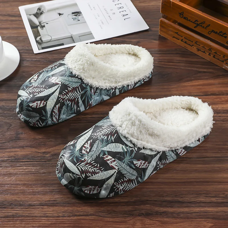 

Indoor Non-slip Eva Furry slides Winter Warm Fluffy Plush Cotton slippers