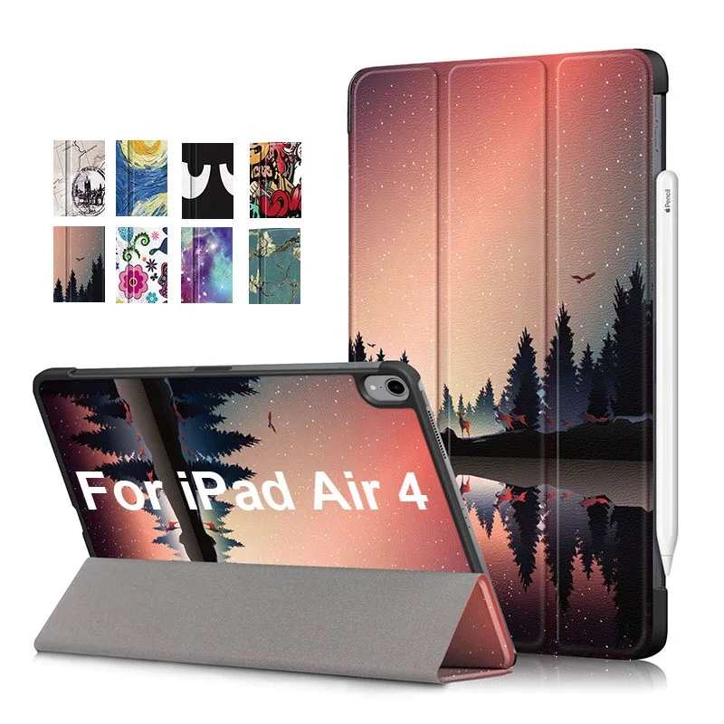 

For iPad Air 4 Tablet Cover 10.9 Inch Holder Case Hard PC+PU Back 2020 Tablet Cover