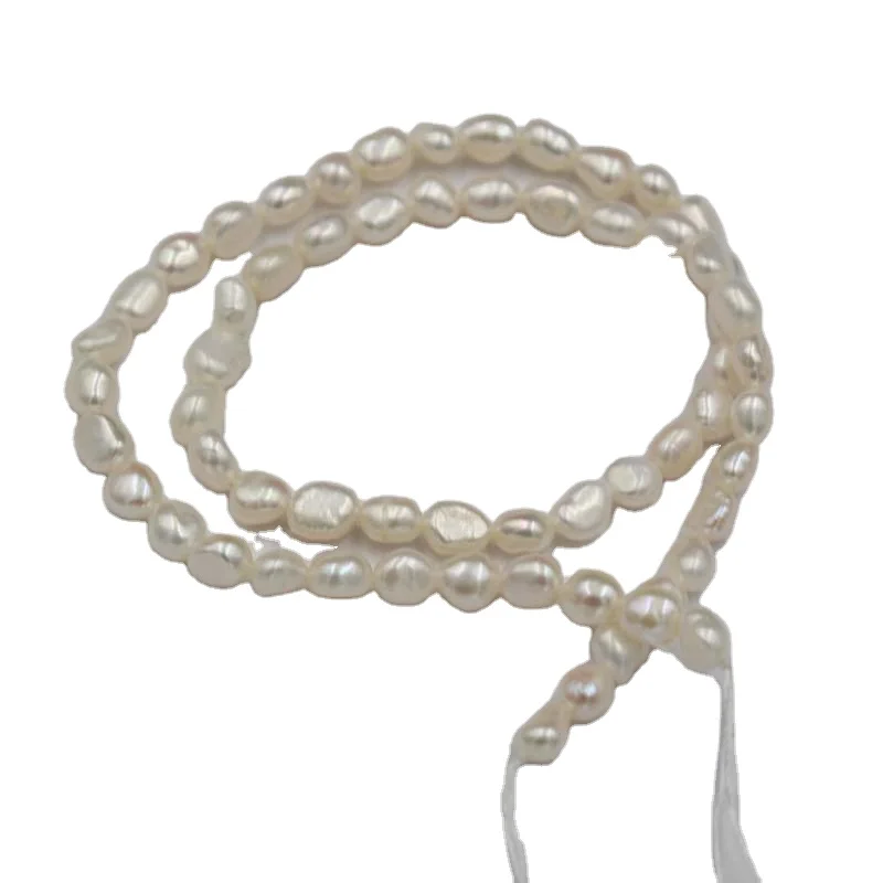 

Hot Selling Beads for Jewelry Making Natural A Freshwater Cultured Rice Shaped Loose Pearls