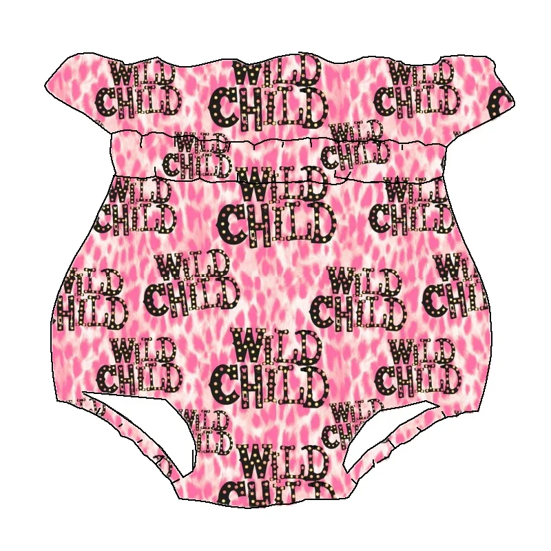 

2022 Boutique Kids Baby Girl Pink Leopard Shorts Children Wild Child Milk Silk Letter Elastic Waist Bummies