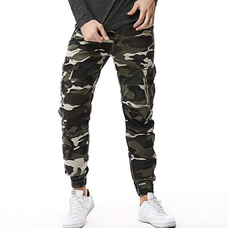 

Fashion Spring Mens Tactical Cargo Joggers Men Camouflage Camo Pants Army Military Casual Cotton Pants Hip Hop Male Trouser