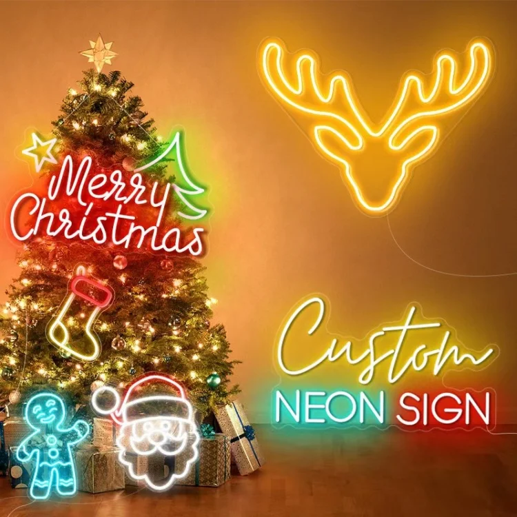 Christmas Customization Christmas Landscape Light Strip Neon Led Custom Neon Neon Sign Custom Led Acrylic Backdrop
