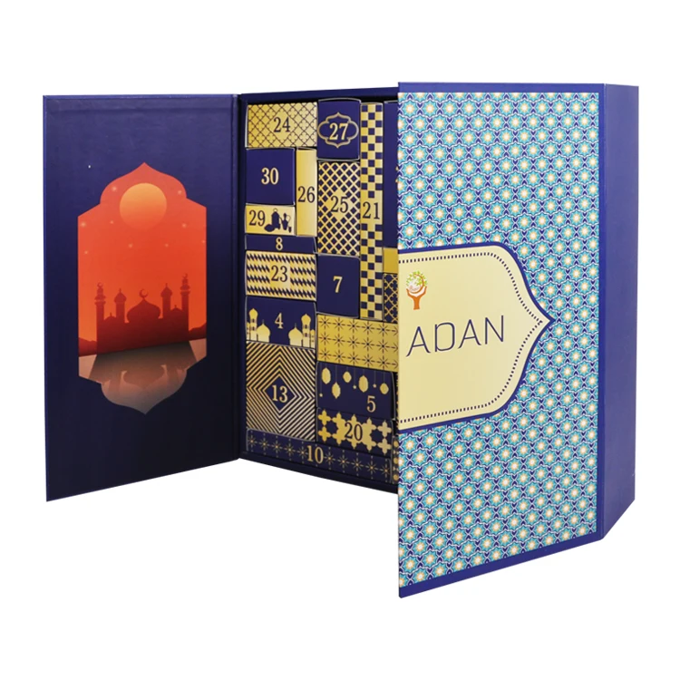 

Spot Wholesale Large Advent Calendar Ramadan Packaging Box RTS 30 Day Ramadan Advent Calendar