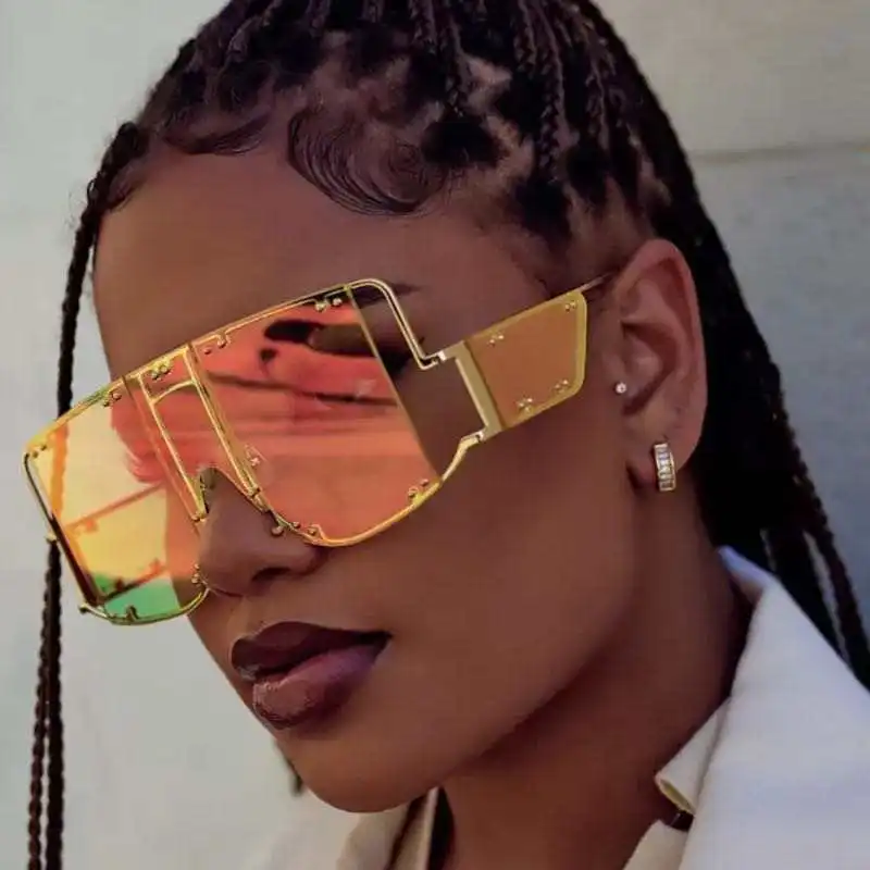 

Hot trendy oversized glasses square retro fashion women shades sunglasses, Picture