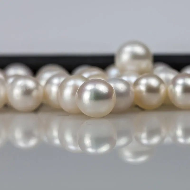 

2A Grade 1-13 mm Round Natural Freshwater Pearl Loose Pearl White 1/2 Half Hole Drilled Loose Pearl