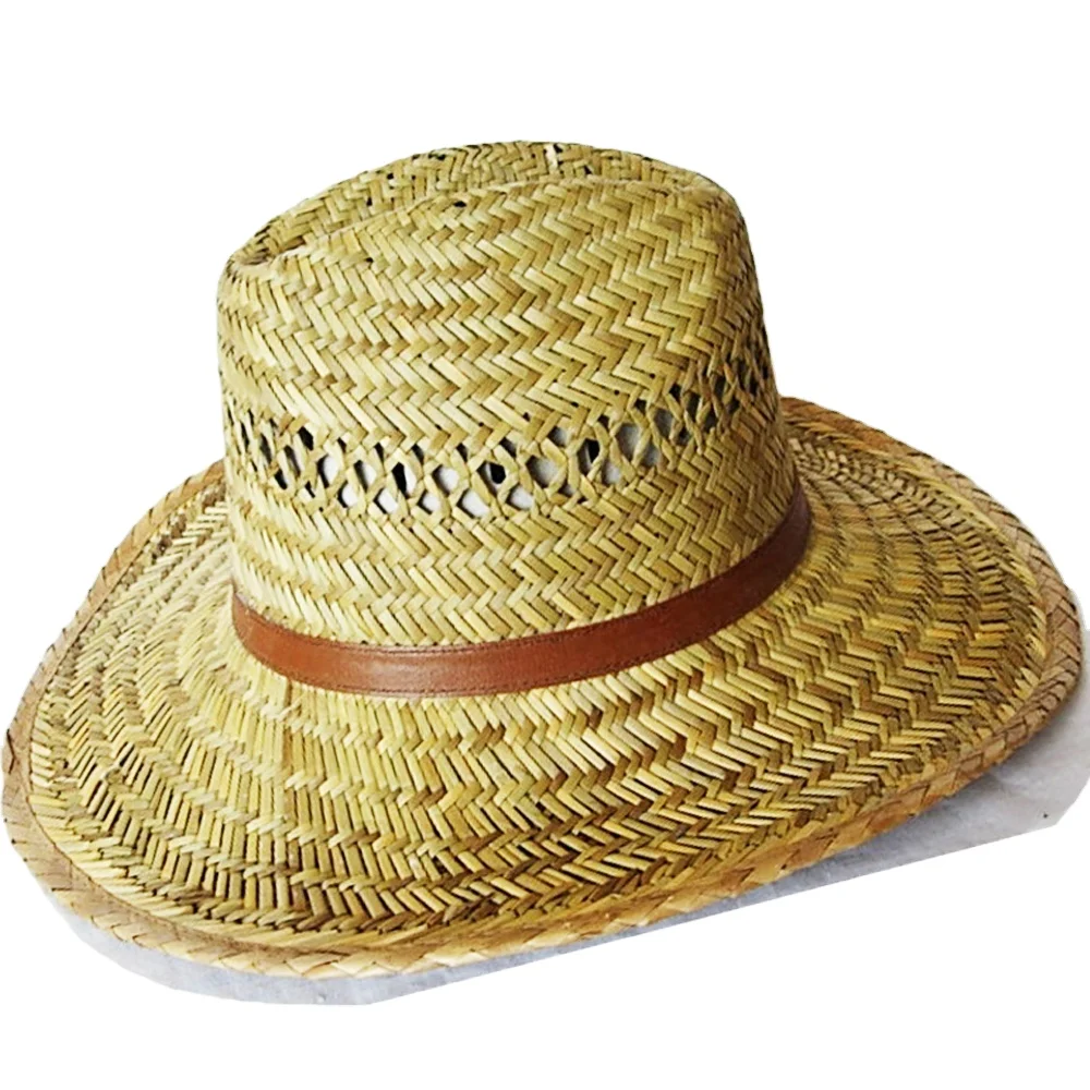

Wholesale wide brim Hollow grass cowboy hat in summer as straw, Colors