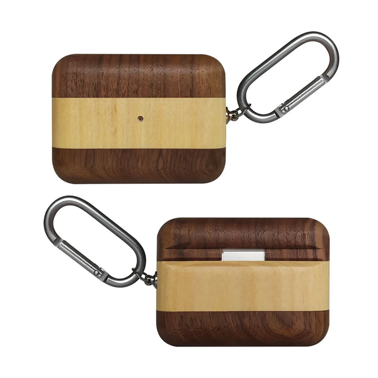 

Real Wood Hard cover Case Recycled ECO wooden earphone case Protective Wood Case For Apple AirPods, As per picture