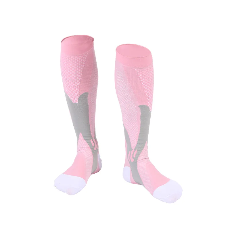 

Custom Women Men Compression Socks 20-30mmhg Knee High Fun Stockings for Running Sports Athletic Custom Packing Knitted Spring, Custom color