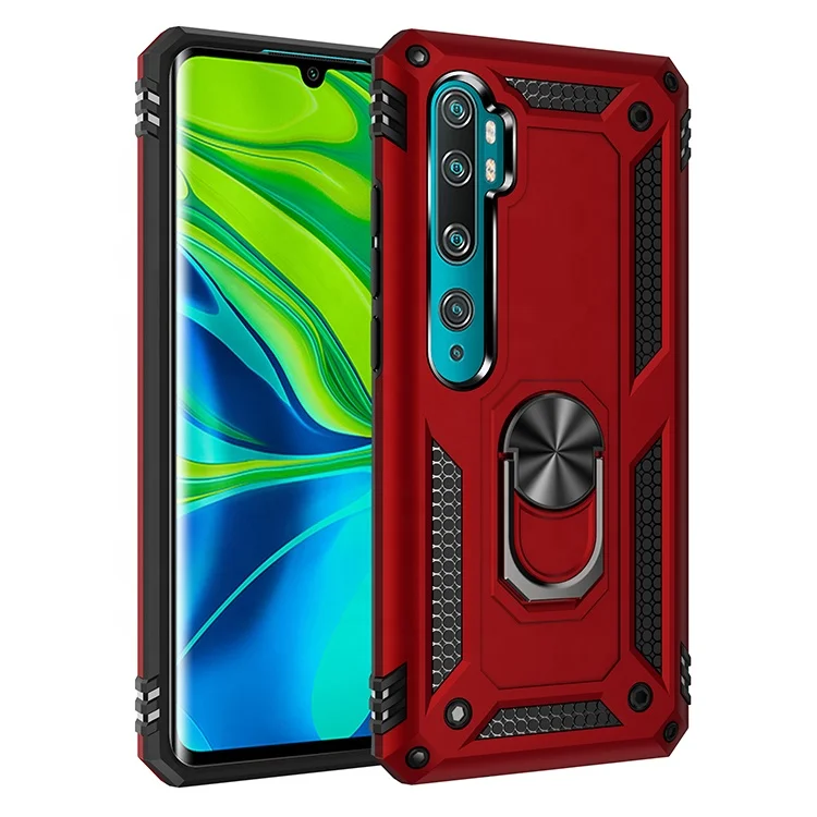 

Amazon Hot Sale Hard PC Metal Ring Stand Car Bracket Phone Cover Case for Xiaomi CC9P, Multi colors