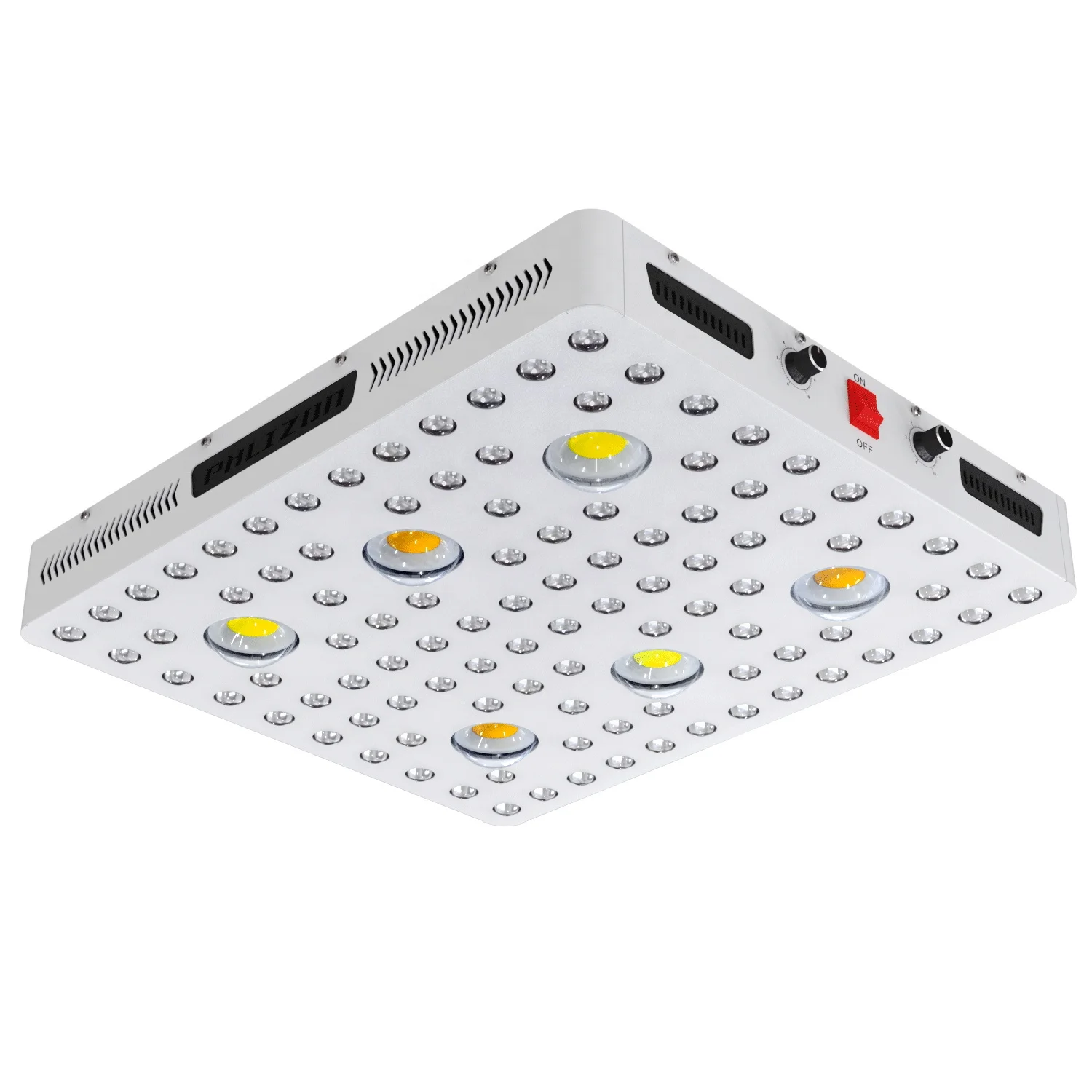 Phlizon CXB3590 600w New Developed High Ppfd COB Led Grow Light Full Spectrum Led Plants Light Dimmable with Glass Lens