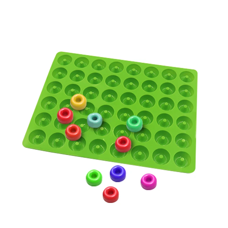 

48 Cavity Donut Silicone Mold Nonstick Baking Tray Heat resistant Reusable Donuts Make Colorful Dessert Kitchen utensils, Pink purple red blue green