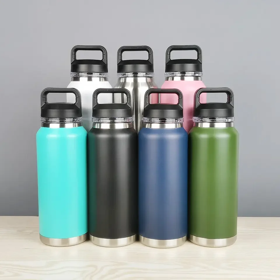 

Yety rembler 18oz 26oz 36oz bottle vacuum insulated stainless steel water bottle with chug lid flask thermoses cup yety tumbler