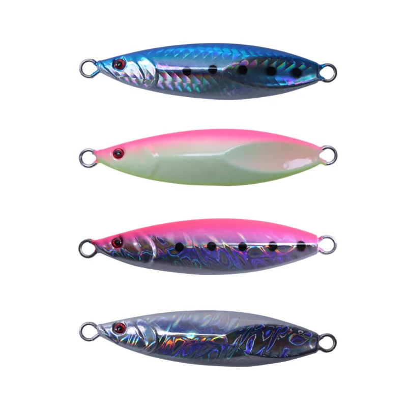 

Gorgons 40g/60g/80g/100g luminous Fishing Lure lead fish sinking metal jig lure, 8 colors