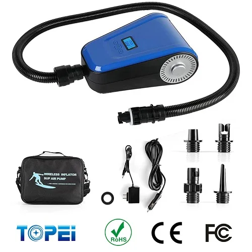 

Electric Pump SUP Paddle Board Double Action Engine Inflate Functions 20PSI Pressure CE 12V SUP Pump Electric