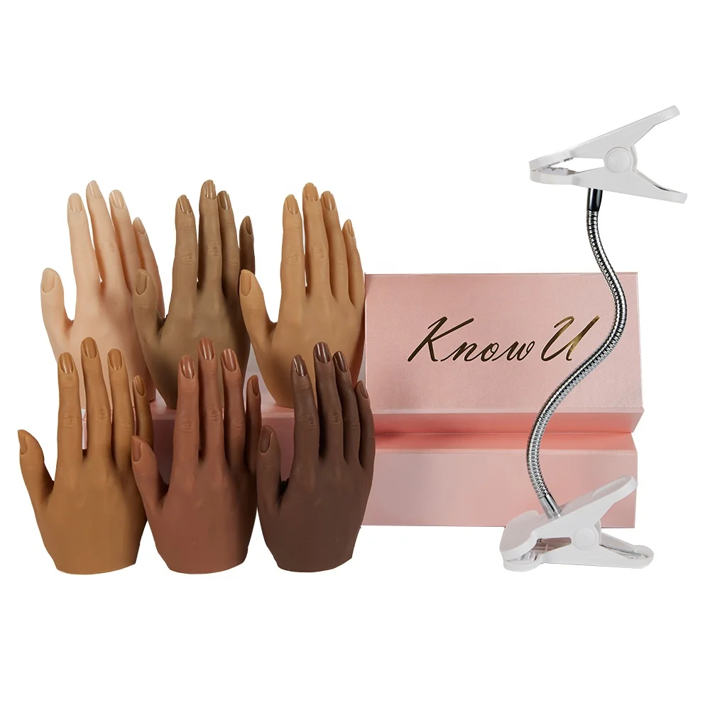 

Silicone Realistic Practice Model Hand For Nail Art With Bendable Fingers Female Mannequin Hand