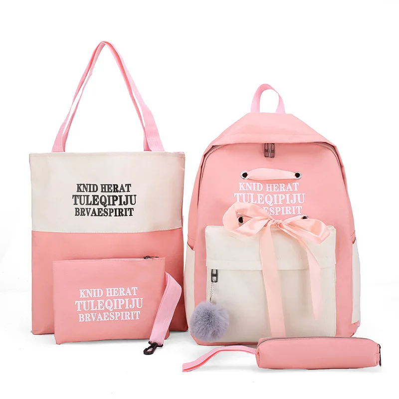 

canvas handbag new women girls bear backpack school shoulder crossbody bag rucksack school bag set school bags