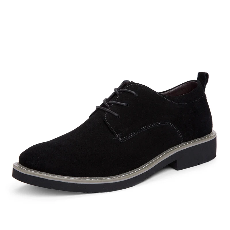 

New style best-selling formal men's shoes low-cut cow suede casual leather shoes, 2 colors