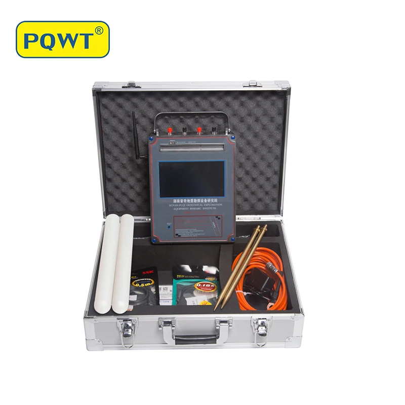 

PQWT-TC900.1200m industrial metal detectors search for groundwater sources dig a well Automatic Mapping Water Detector, Grey