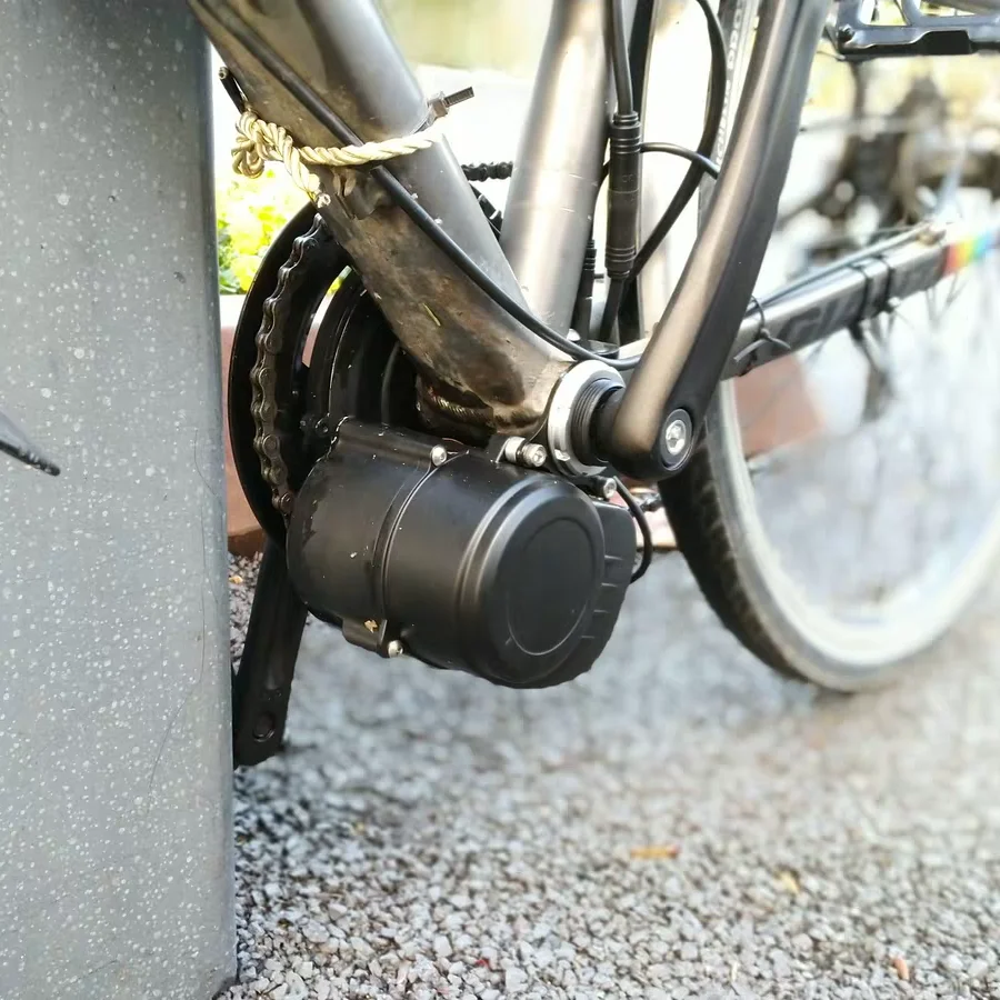 

Electric Bicycle Conversion Kit with Integrated Mid Drive Motor, Balck