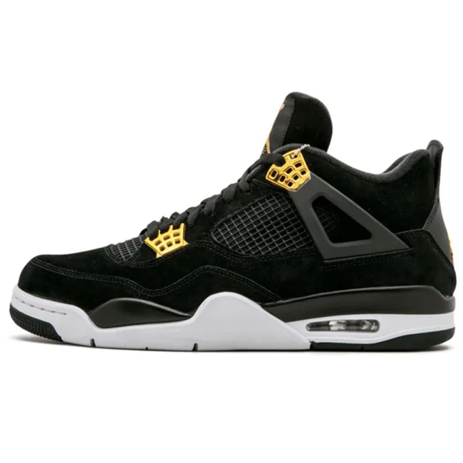 

New AJ4 RETRO 'LIGHT NING' Fashion 4s Mens Basketball Shoes Black Cat Original quality Sports Mens Trainers