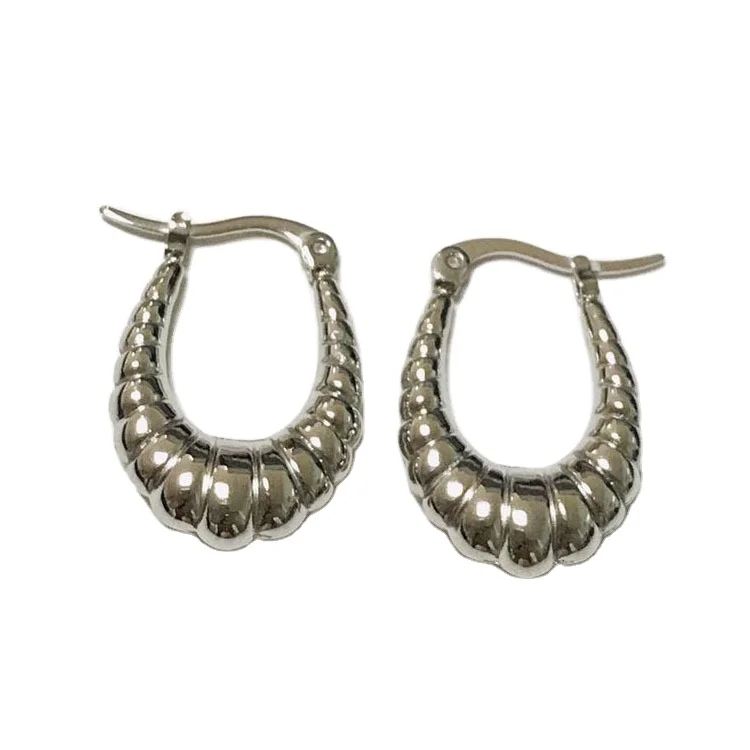 

Twisted Chunky Hoop Earrings 18K Gold Plated Dainty Lightweight Hypoallergenic Stainless steel Hoops Earrings for Women Gift, Golden