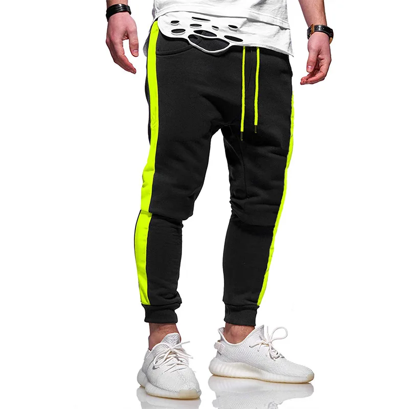 

New Solid color Men Joggers Sweatpants Patchwork casual men's fashion sports outdoor running men's pants