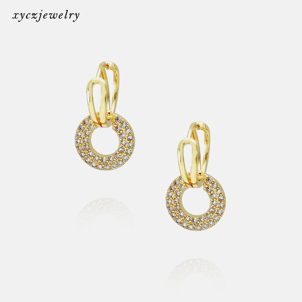 

Aretes-fashion-jewelry New Circle Earrings 18K Gold Plated Hot Sale jewelry Circle Earrings, Picture