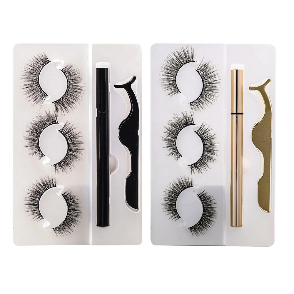 

Glue Strip for Eyelashes Stick on Eyeliner Lashes Natural Style Vegan Lashes, Black color