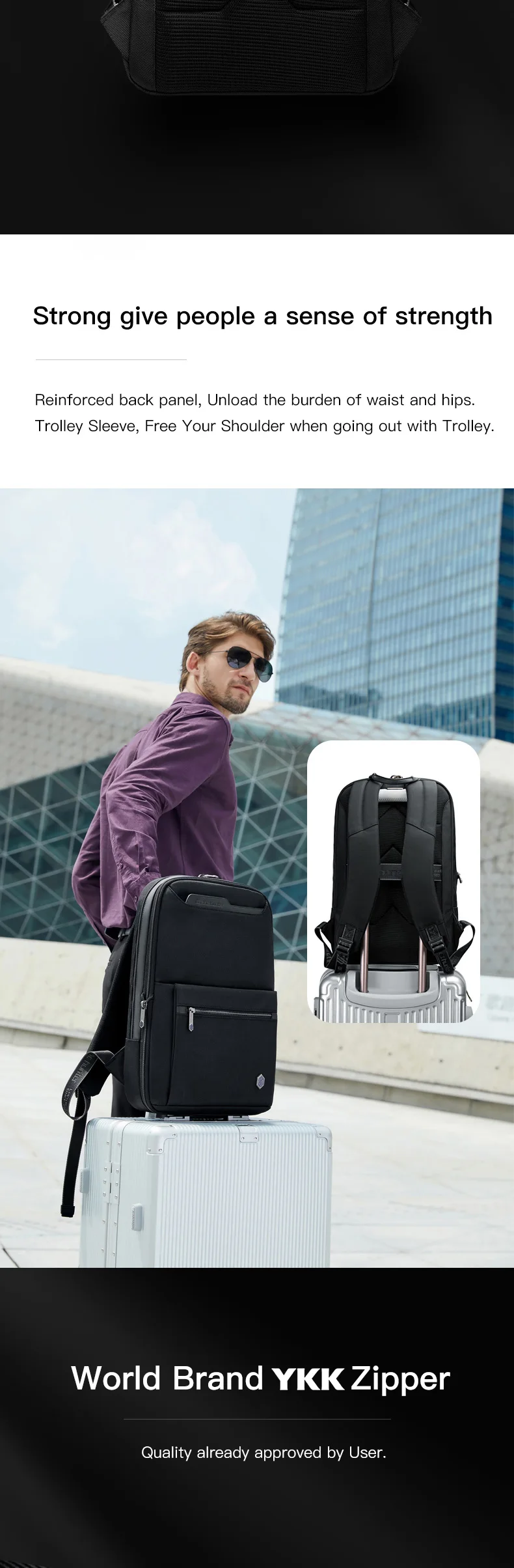 Arctic Hunter Expandable Back Pack Wholesale Business Custom Waterproof Smart Bagpack Laptop Bags Men Backpack Leather Laptop