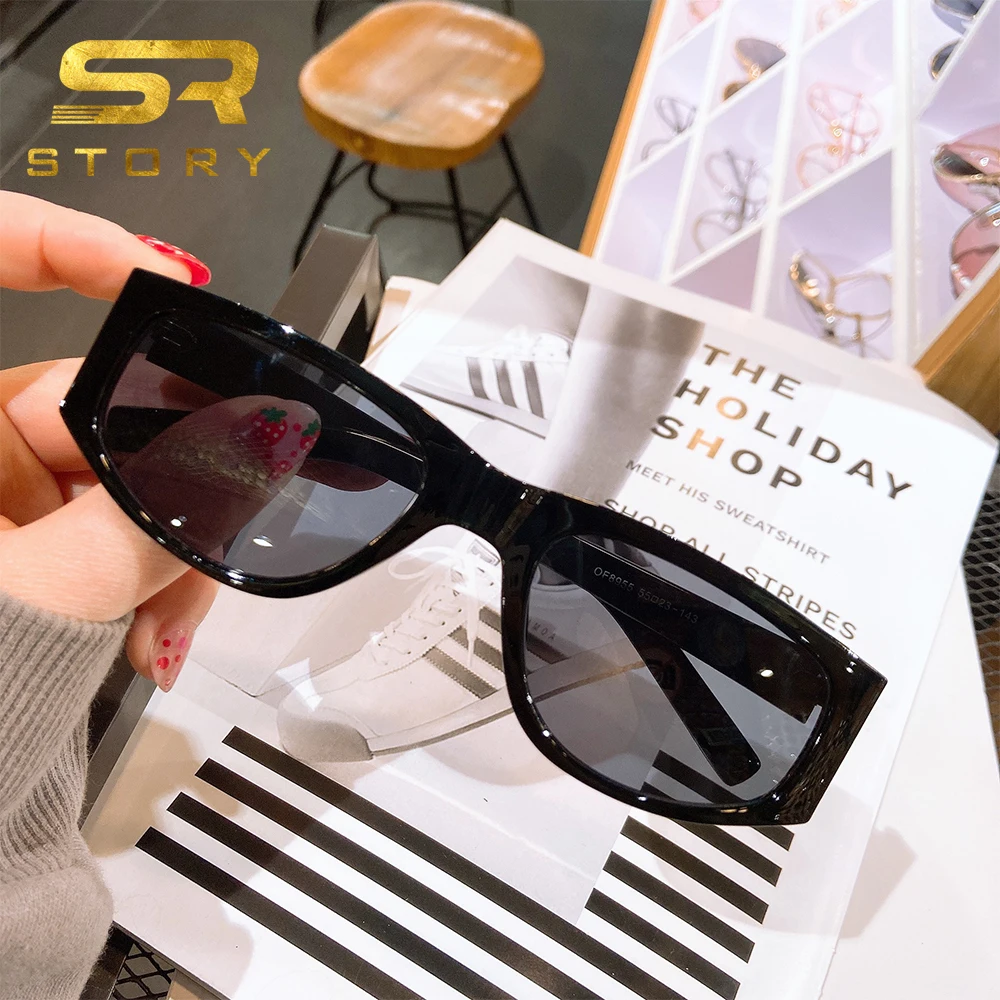 

STORY STY8955F Retro Rectangle Sunglasses Women Men 2020 Luxury Brand Design Vintage Leopard Frame Square Sun Glasses UV400