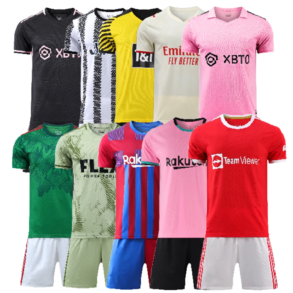 

Sportswear Men Soccer Wear Customized logo Youth Soccer Jersey With Logo and Numbers Sublimated Soccer Uniforms