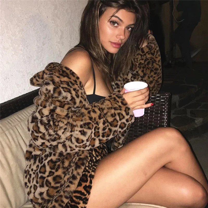 

Ladies Winter Jacket Faux Fur Coats For Ladies Woman Fur Leopard Jacket Winter Coat For Women