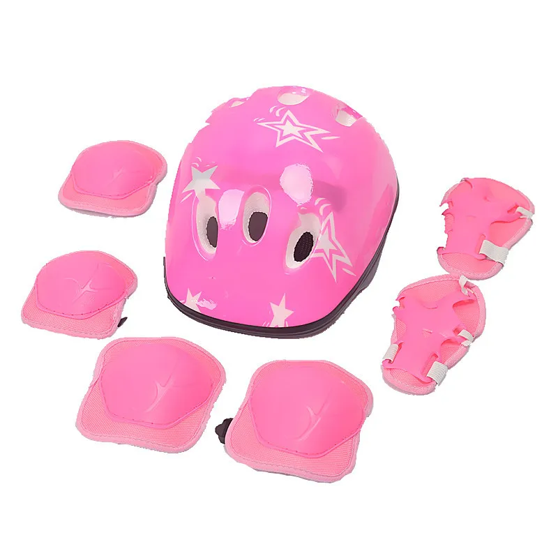 

Children Cycling Skating Helmet With Guard Elbow Knee Wrist Pads MTB Bike Bicycle Helmet Protection Safety Protector For Kids