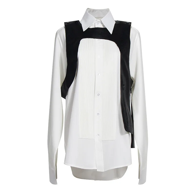 

2020 new style wholesale price ladies blouses and shirts ruffle blouse with jacket two pieces set blouse and tops lady