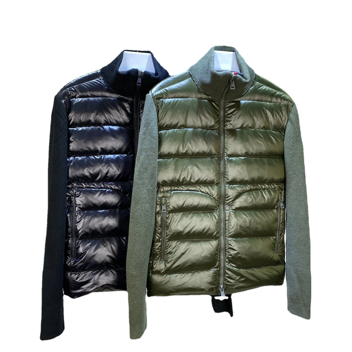 

Wholesale Winter New Detachable Thin White Duck Down Thick Jacket Pullover Men's Wool Coats