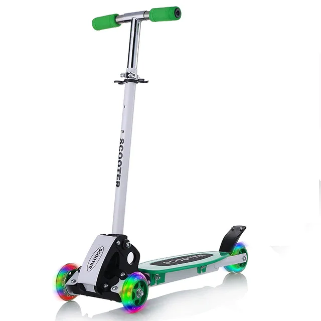 

3 Wheel Light Up Mini Skidee Kick Scooter With 4 Adjustable Height For Kids Ages 6-12 Boys, Customized