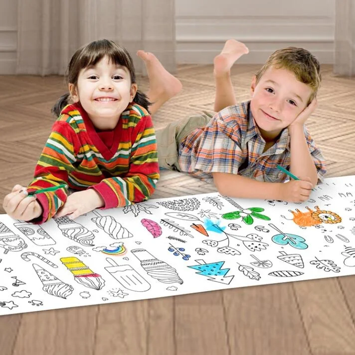 

Children's Drawing Toy Long New Design Painting Graffiti Paper Wall Picture Scroll Draw Coloring Paper Roll For Kids