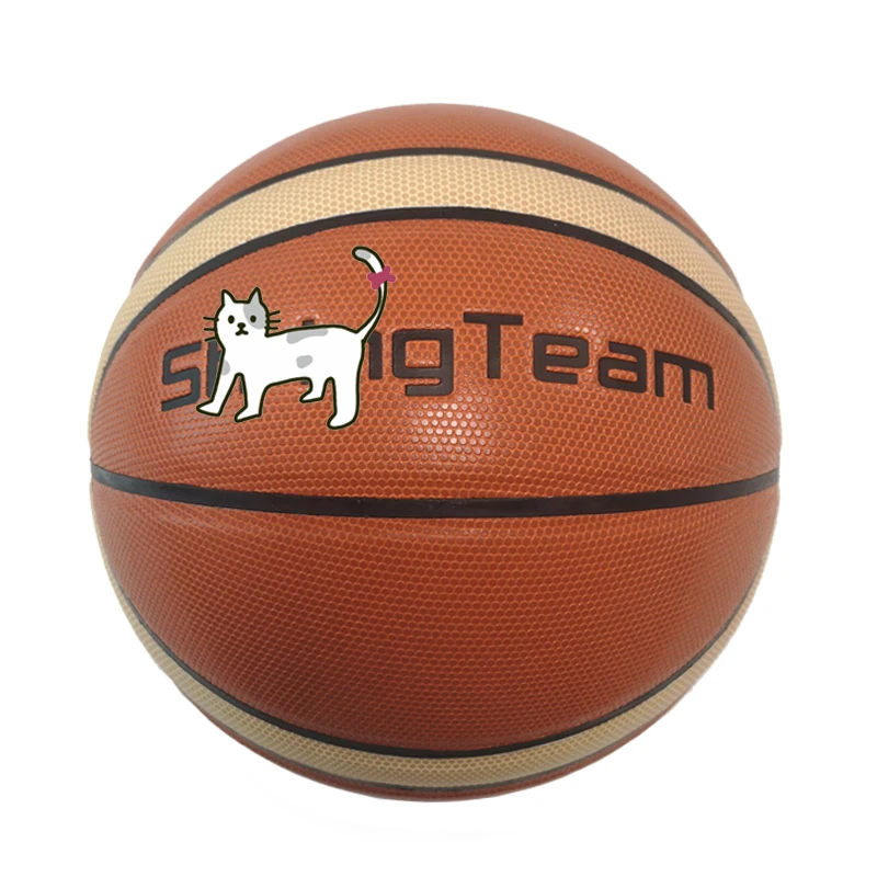 

Professional Molten Style GG7X GG7 Indoor Outdoor Custom PU Basketball Ball, Golden color and red