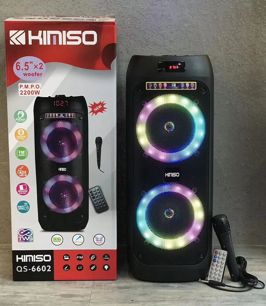 

QS-6602 New Design DJ Speaker KIMISO 6.5 Inch Small Multi Function Speaker With Remote Control