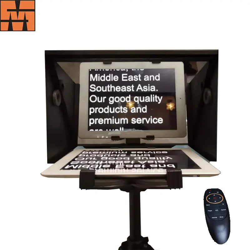 

Portable residential teleprompter for ipad and mobile phone, Red &black