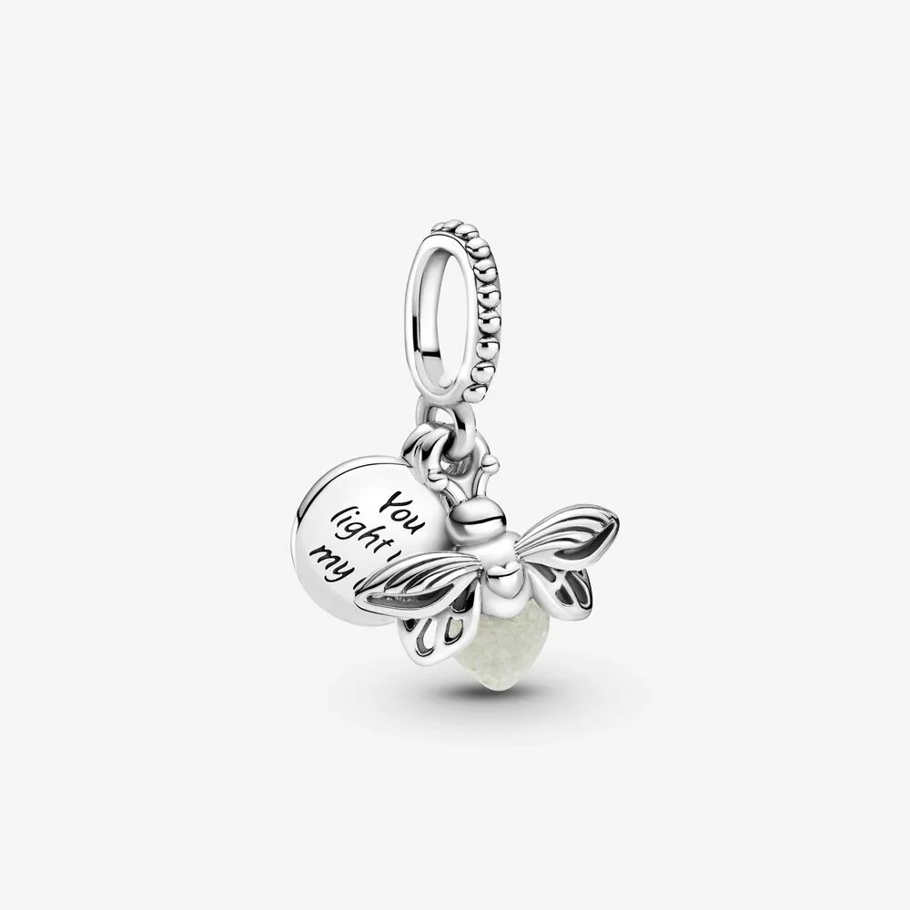 

Preselling New Arrival High Quality 925 Sterling Silver Glow-in-the-dark Firefly Dangle Charm