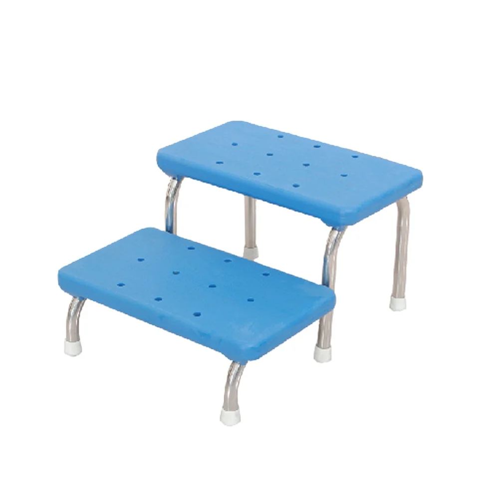 

Mobile Movable Foot Kick Step Stool, Blue