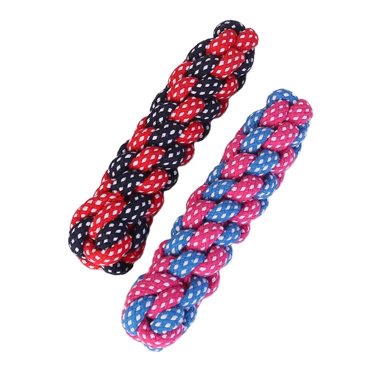 

Multi-color Braided Molar Teeth Cleansing Teeth Bite Resistant Cotton Rope Dog Chewing Pet Rope Knot Toy, Customized color