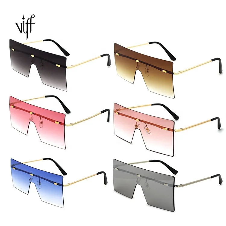 

Vintage New Model Unisex Metal Sunglasses 2021 Custom Oversize Sunglasses Trendy Square Shade Sun Glasses, Mix color