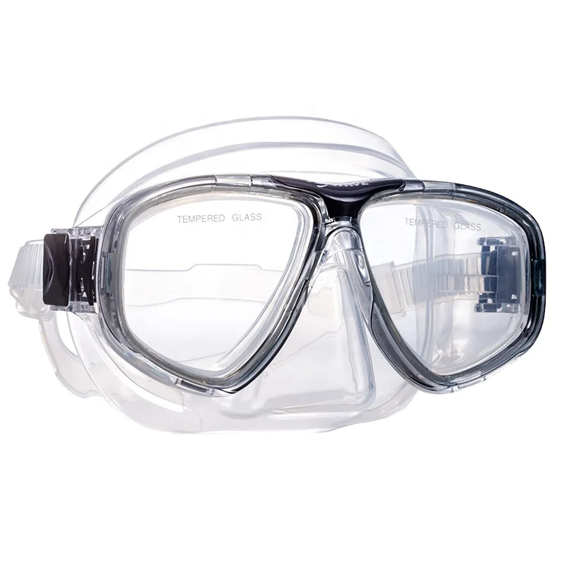 

Professional deep sea big nose surfing scuba double sealed closed diving glasses masks anti fog diving mask