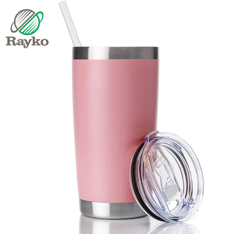 

20OZ Stainless Steel Vacuum Insulated Beer Tumbler Cup With Lid, Red,blue,green,wood