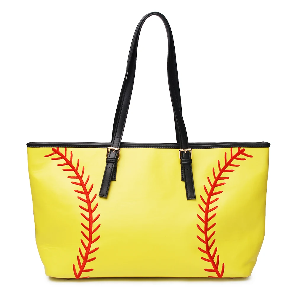 

Wholesale DOMIL PU Baseball Softball Design Tote Bag Women Shoulder Handbag Embroideried Monogrammed Bags