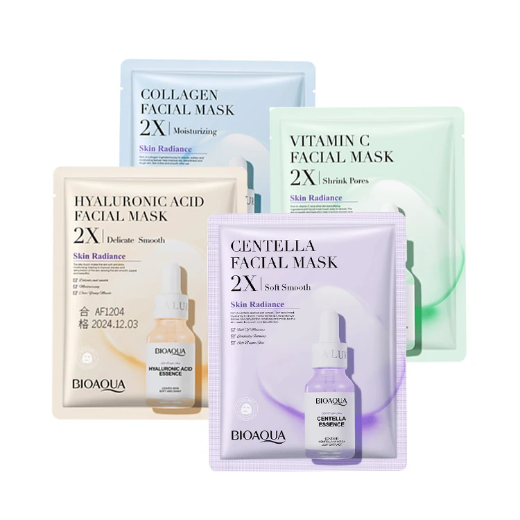 

BIOAQUA Private label beauty collagen face skin care mask hyaluronic acid vitamins facial mask